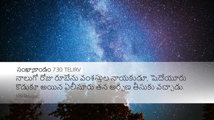 సంఖ్యాకాండం 7:30 TELIRV Desktop Wallpaper - నాలుగో రోజు - Desktop Bible Verse Wallpaper