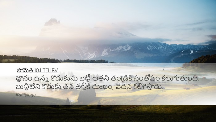 సామెత 10:1 TELIRV Bible Verse Image