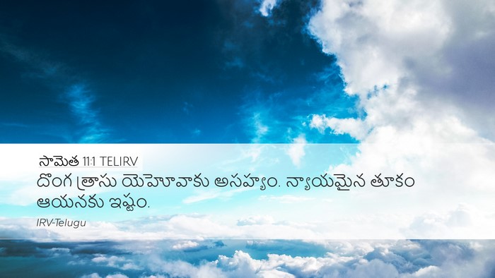 సామెత 11:1 TELIRV Bible Verse Image