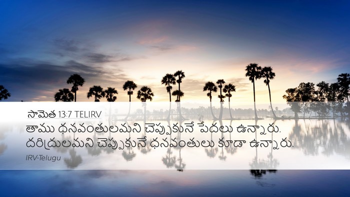 సామెత 13:7 TELIRV Bible Verse Image