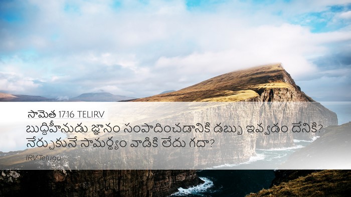 సామెత 17:16 TELIRV Bible Verse Image