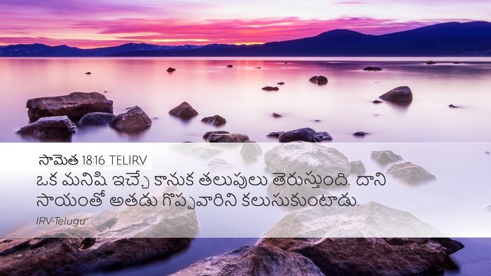 సామెత 18:16 TELIRV Bible Verse Image