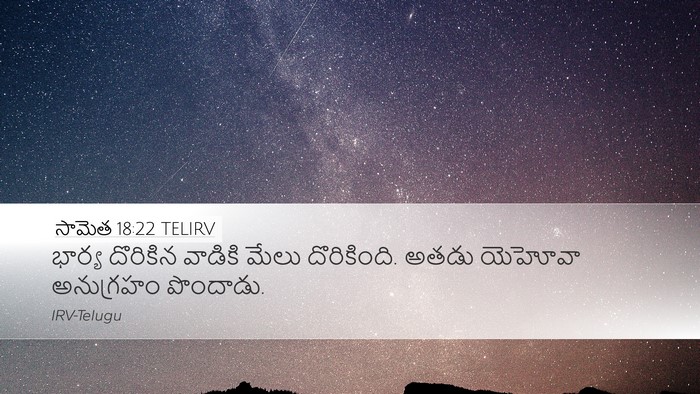సామెత 18:22 TELIRV Bible Verse Image