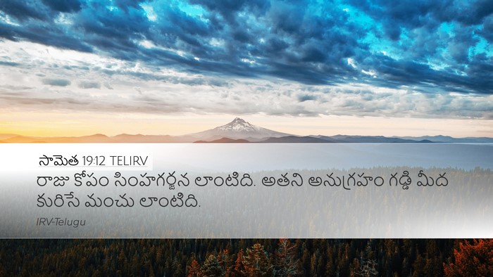 సామెత 19:12 TELIRV Desktop Wallpaper - రాజు కోపం - Desktop Bible Verse Wallpaper