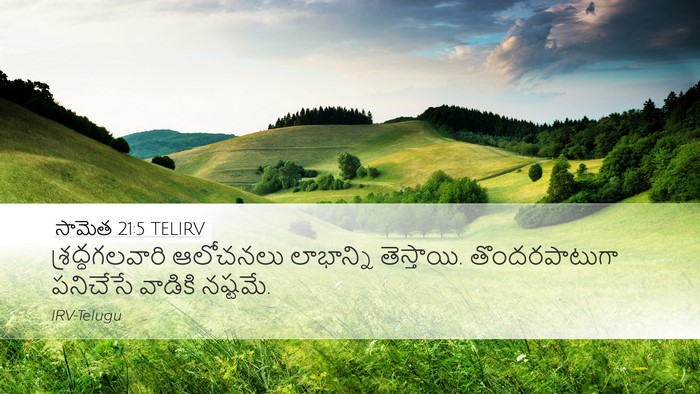 సామెత 21:5 TELIRV Bible Verse Image
