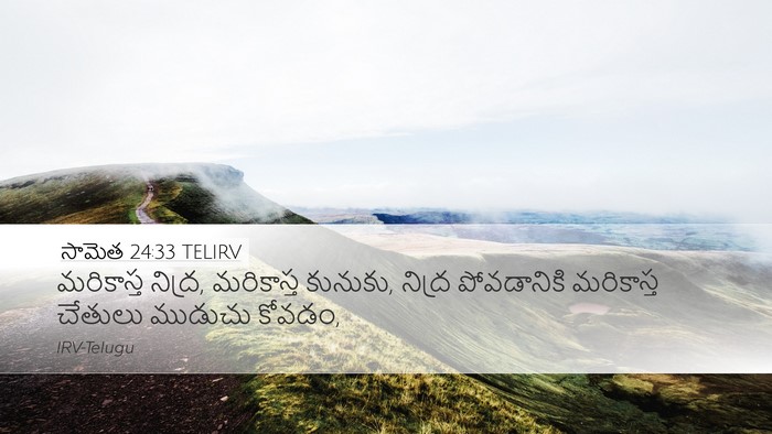 సామెత 24:33 TELIRV Bible Verse Image