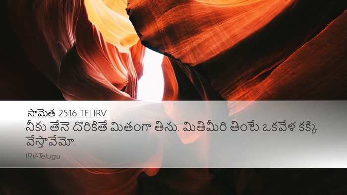 సామెత 25:16 TELIRV Bible Verse Image