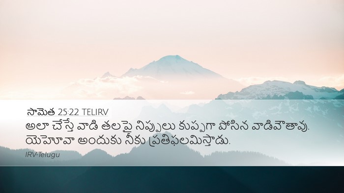 సామెత 25:22 TELIRV Desktop Wallpaper - అలా చేస్తే వాడి - Desktop Bible Verse Wallpaper