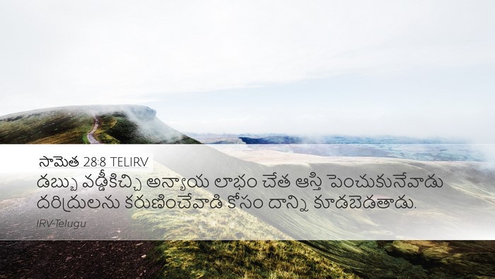 సామెత 28:8 TELIRV Bible Verse Image