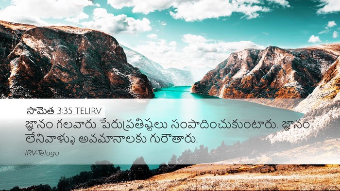 సామెత 3:35 TELIRV Bible Verse Image