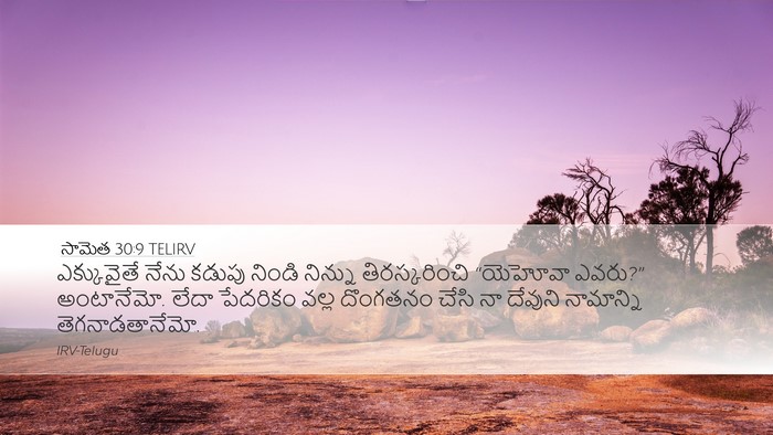 సామెత 30:9 TELIRV Bible Verse Image