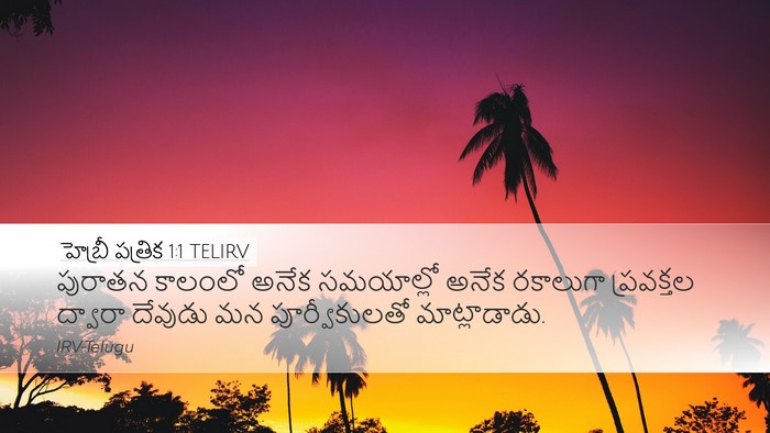 హెబ్రీ పత్రిక 1:1 TELIRV Bible Verse Image