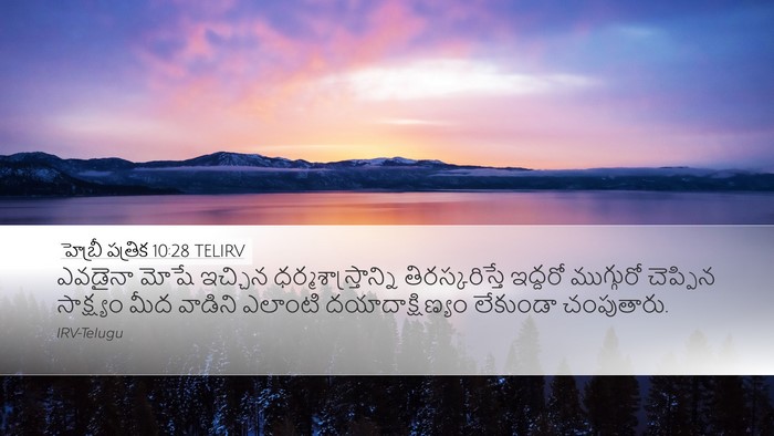 హెబ్రీ పత్రిక 10:28 TELIRV Bible Verse Image