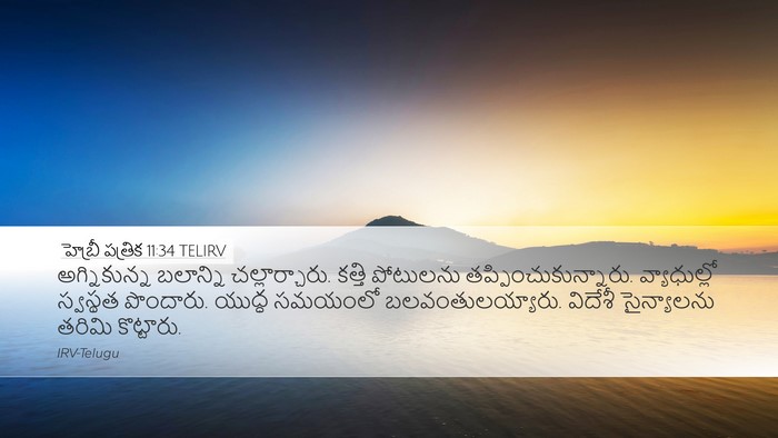 హెబ్రీ పత్రిక 11:34 TELIRV Bible Verse Image