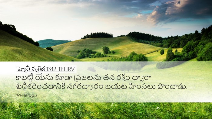 హెబ్రీ పత్రిక 13:12 TELIRV Bible Verse Image