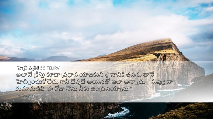 హెబ్రీ పత్రిక 5:5 TELIRV Bible Verse Image