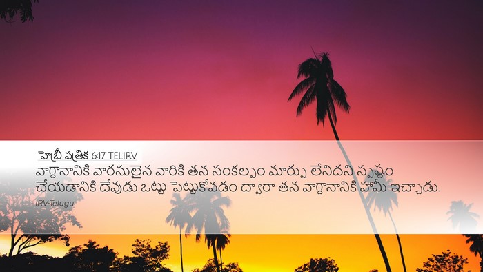 హెబ్రీ పత్రిక 6:17 TELIRV Bible Verse Image