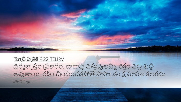 హెబ్రీ పత్రిక 9:22 TELIRV Bible Verse Image