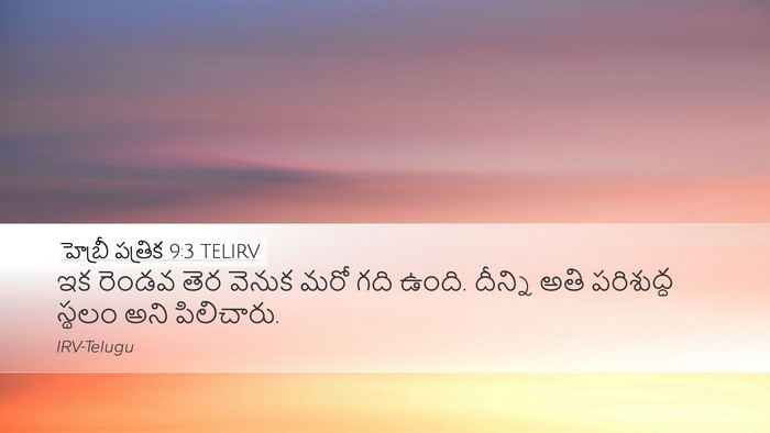 హెబ్రీ పత్రిక 9:3 TELIRV Bible Verse Image