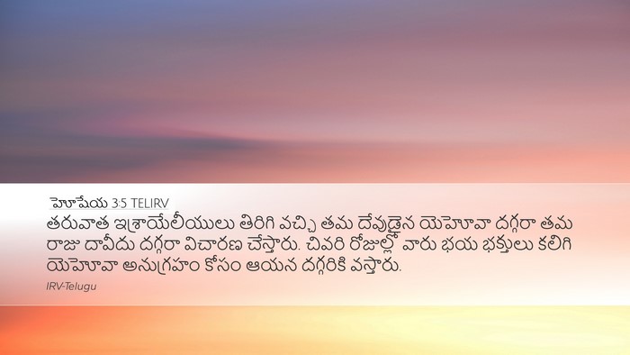 హోషేయ 3:5 TELIRV Bible Verse Image
