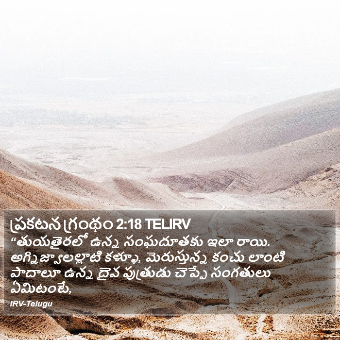 ప్రకటన గ్రంథం 2:18 TELIRV - “తుయతైరలో ఉన్న