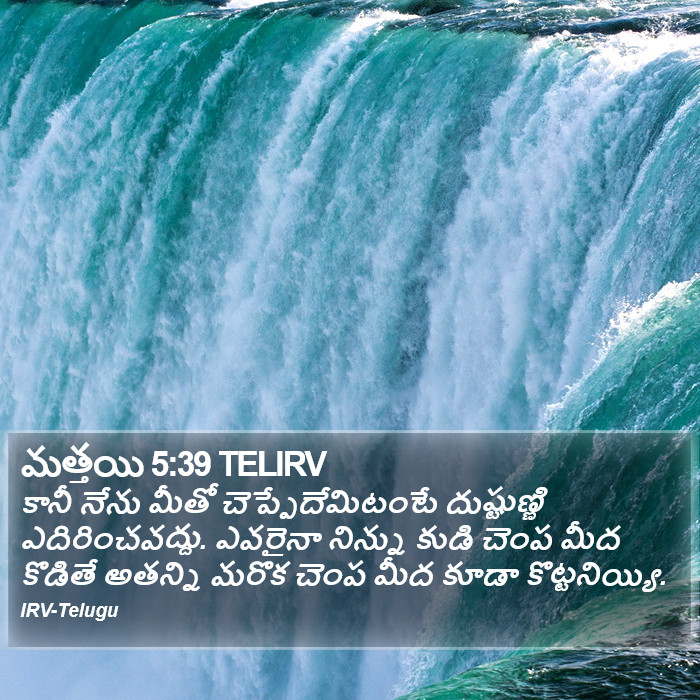 మత్తయి 5:39 TELIRV - కానీ నేను మీతో
