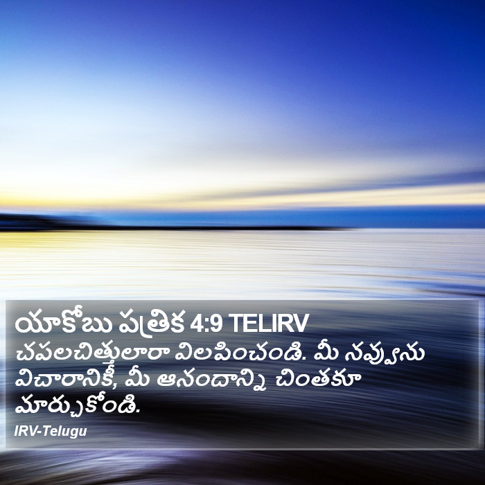 యాకోబు పత్రిక 4:9 TELIRV - చపలచిత్తులారా