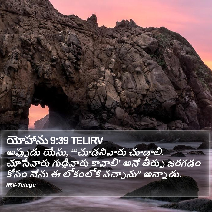 యోహాను 9:39 TELIRV - అప్పుడు యేసు,