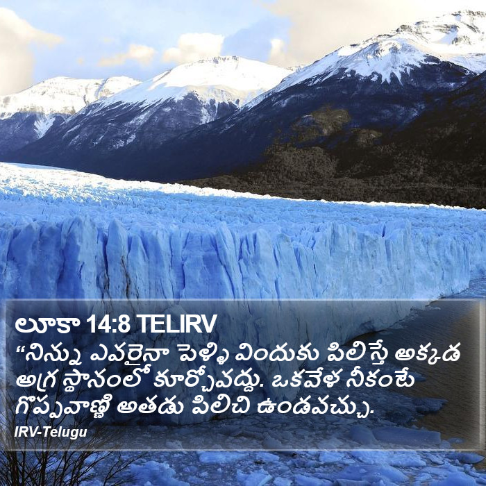 లూకా 14:8 TELIRV - “నిన్ను ఎవరైనా