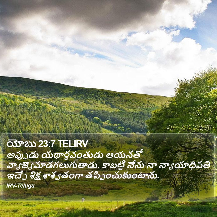 యోబు 23:7 TELIRV - అప్పుడు - Bible Verse Picture