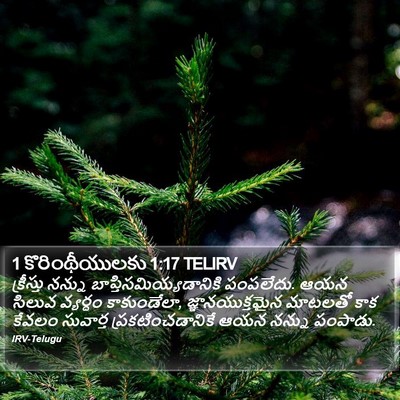 1 కొరింథీయులకు 1:17 TELIRV Bible Verse Image