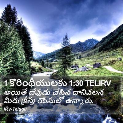 1 కొరింథీయులకు 1:30 TELIRV Bible Verse Image