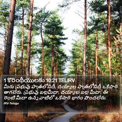 1 కొరింథీయులకు 10:21 TELIRV Bible Verse Image