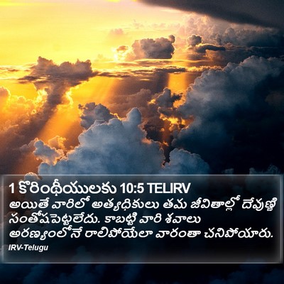 1 కొరింథీయులకు 10:5 TELIRV Bible Verse Image