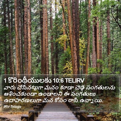 1 కొరింథీయులకు 10:6 TELIRV Bible Verse Image