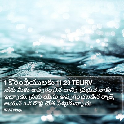 1 కొరింథీయులకు 11:23 TELIRV Bible Verse Image