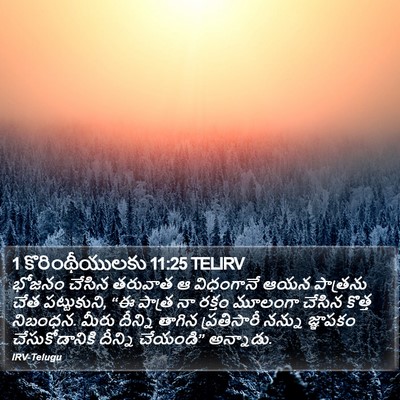 1 కొరింథీయులకు 11:25 TELIRV Bible Verse Image