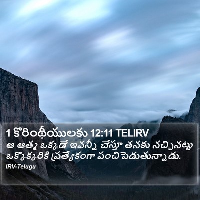 1 కొరింథీయులకు 12:11 TELIRV Bible Verse Image