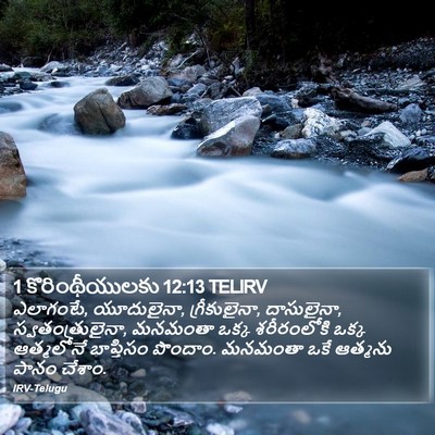 1 కొరింథీయులకు 12:13 TELIRV Bible Verse Image