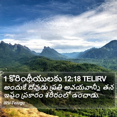 1 కొరింథీయులకు 12:18 TELIRV Bible Verse Image