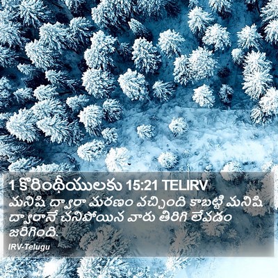 1 కొరింథీయులకు 15:21 TELIRV Bible Verse Image