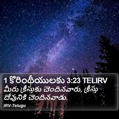 1 కొరింథీయులకు 3:23 TELIRV Bible Verse Image