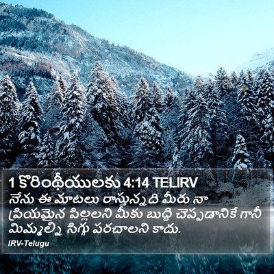 1 కొరింథీయులకు 4:14 TELIRV Bible Verse Image