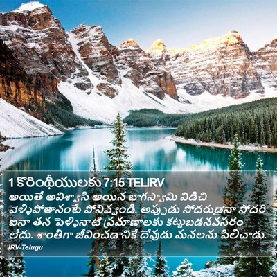 1 కొరింథీయులకు 7:15 TELIRV Bible Verse Image