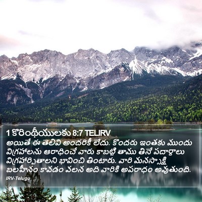 1 కొరింథీయులకు 8:7 TELIRV Bible Verse Image