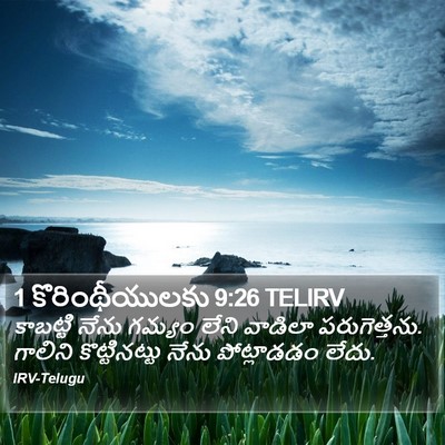 1 కొరింథీయులకు 9:26 TELIRV Bible Verse Image