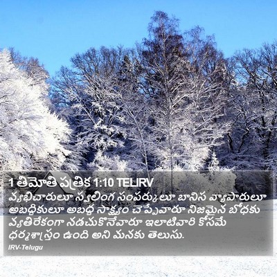1 తిమోతి పత్రిక 1:10 TELIRV Bible Verse Image
