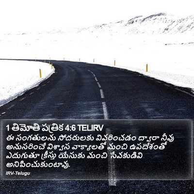 1 తిమోతి పత్రిక 4:6 TELIRV Bible Verse Image