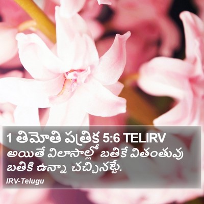 1 తిమోతి పత్రిక 5:6 TELIRV Bible Verse Image