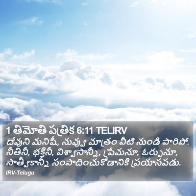 1 తిమోతి పత్రిక 6:11 TELIRV Bible Verse Image